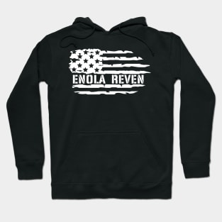 Enola Reven Flag White Hoodie